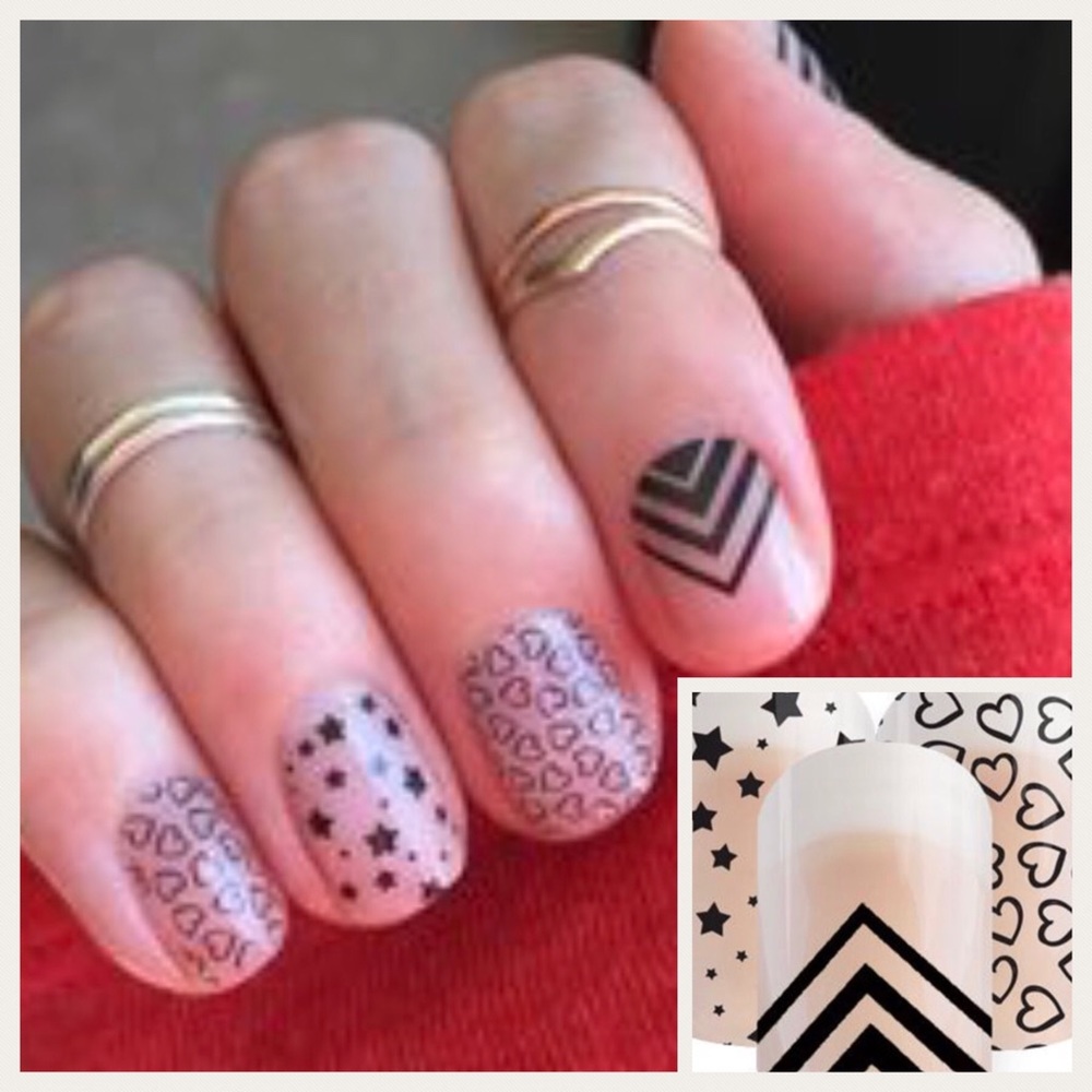 Jamberry nail wrap celeb status black clear